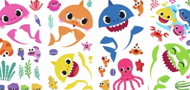 Baby Shark Wallstickers
