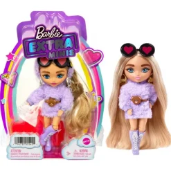 Barbie Ekstra Mini Fluffy Purple Dukke