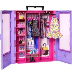 Barbie Klædeskab med Tilbehør & Dukke