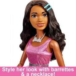 Barbie Kæmpe Dukke Mørkt Hår 71cm
