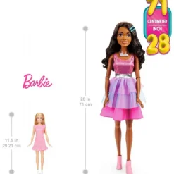 Barbie Kæmpe Dukke Mørkt Hår 71cm