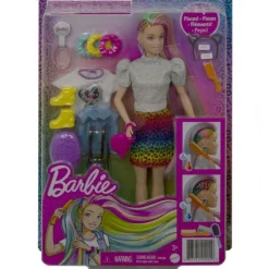 Barbie Leopard Regnbue Hår Dukke