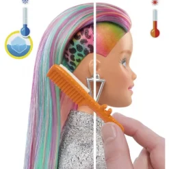 Barbie Leopard Regnbue Hår Dukke