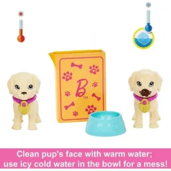 Barbie med Nyfødte Hundehvalpe