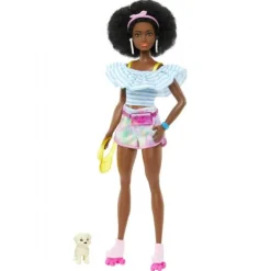 Barbie med Rulleskøjter og tilbehør