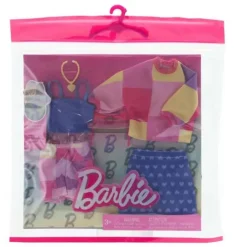 Barbie Pink og Blå Mønstre Tøjsæt
