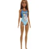 Barbie Swimsuits Blå Dukke