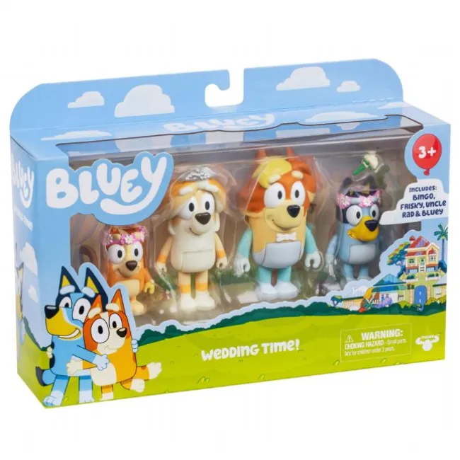 Bluey Figurer 4 pk. Bryllup