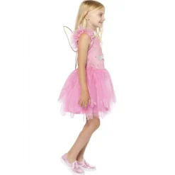 Børnekostume Lyserød fe 104-116 cm