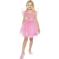 Børnekostume Lyserød fe 98-104 cm