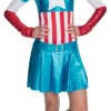 Captain America kjole 140 cm