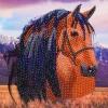Crystal Art kort Hest 18x18 cm
