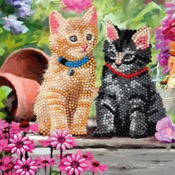 Crystal Art kort Kattevenner