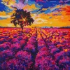 Crystal Art Lavendelmark 30x30