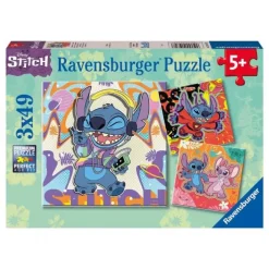 Disney Stitch Puslespil 3x49 Brikker