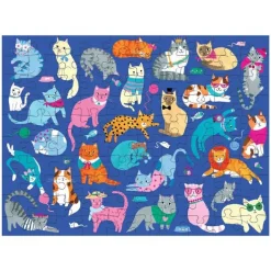 Dobbeltsidet puslespil Katte&hunde 100br