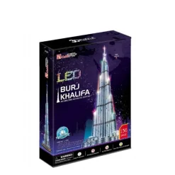 3D Puzzle Burj Khalifa med LED