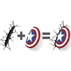 3D væglampe - Avengers Captain America