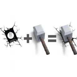 3D væglampe - Avengers Thor Hammer