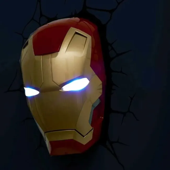 3D væglampe - Iron Man maske