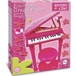Elektronisk Klaver m. Mikrofon pink