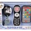 Fjernbetjening, mobiltelefon og nøgle