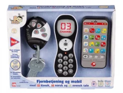 Fjernbetjening, mobiltelefon og nøgle