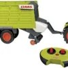 Fjernstyret Claas traktor med trailer