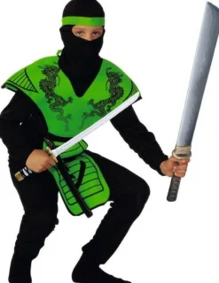 Grøn Ninja Fighter Dragt 160 cm