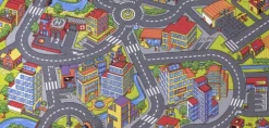 Gulvtæppe, Legetæppe City 95 x 200