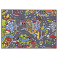 Gulvtæppe, Legetæppe City 95x133 cm