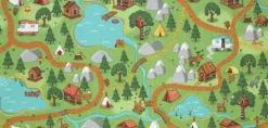 Gulvtæppe, Legetæppe Hike Town 95 x 200