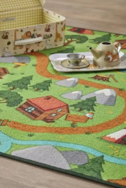 Gulvtæppe, Legetæppe Hike Town 140 x 200