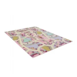 Gulvtæppe, Legetæppe Pink Sand 95 x 133