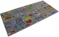Gulvtæppe, Legetæppe Trafik-By 95x200 cm