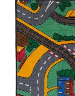 Gulvtæppe, Legetæppe Trafik 95x200 cm