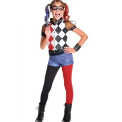 Harley Quinn Deluxe udklædning 140 cm