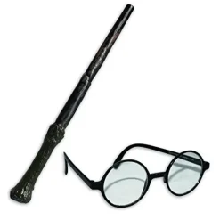 Harry Potter brille og tryllestav