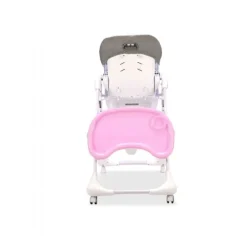 Højstol med hjul, Kanin/Pink