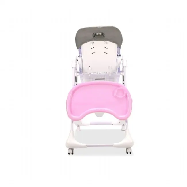 Højstol med hjul, Kanin/Pink