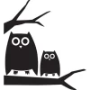 Hootie, Sort Ugle Tavle Wallsticker
