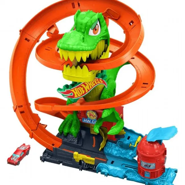 Hot Wheels City T-Rex Brandstation