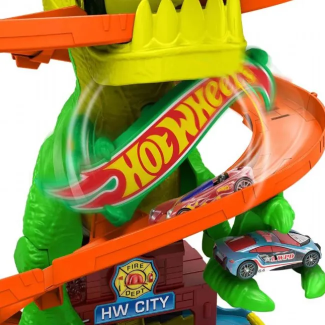 Hot Wheels City T-Rex Brandstation