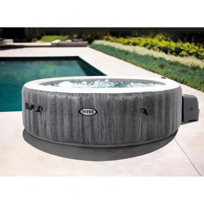 Intex PureSpa Grey Wood Deluxe 216x71cm