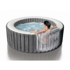 Intex PureSpa Grey Wood Deluxe 216x71cm