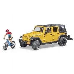 Jeep Wrangler Rubicon med cykelrytter