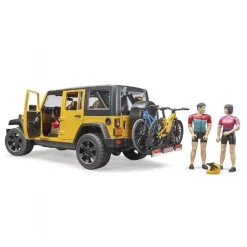 Jeep Wrangler Rubicon med cykelrytter