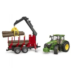 John Deere 7R 350 Traktor m. Skovtrailer