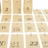 Julekalender 24 stk papirposer i natur