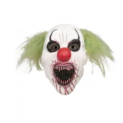Kannibalklovn med hår latexmaske